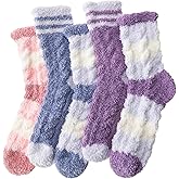 ANTSANG Womens Fuzzy Socks Fluffy Slipper Cozy Cabin Winter Soft Fleece Warm Comfy Thick Christmas Gift Socks