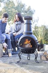 La Hacienda Steel Murcia Medium Chimenea BBQ Grill & Patio Heater view 2