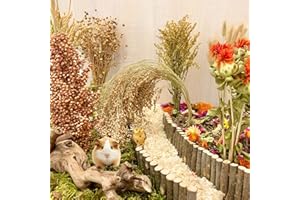 BONNEVIE Natural Hamster Bedding Edible Flowers Herbs Sprays Treat Cereal Grain For Cage Habitat Enclosure Decor Hamster Chews For Dwarf Syrian Gerbils Mice Mouse Rat Forage Pet Hamster Accessories Supplies