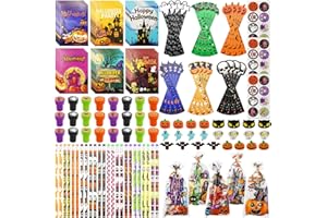 SUFUPLAY 168 PCS Halloween Party Favors 24 Pack Halloween Stationery for kids Trick or Treat Gifts for Halloween Party Classroom School Supplies Prizes Rewards Stuffers Halloween Toys
