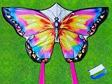 HONBO Butterfly Kite 55x28 Large Easy Fly Kids 4-8 300ft Line Handle view 4