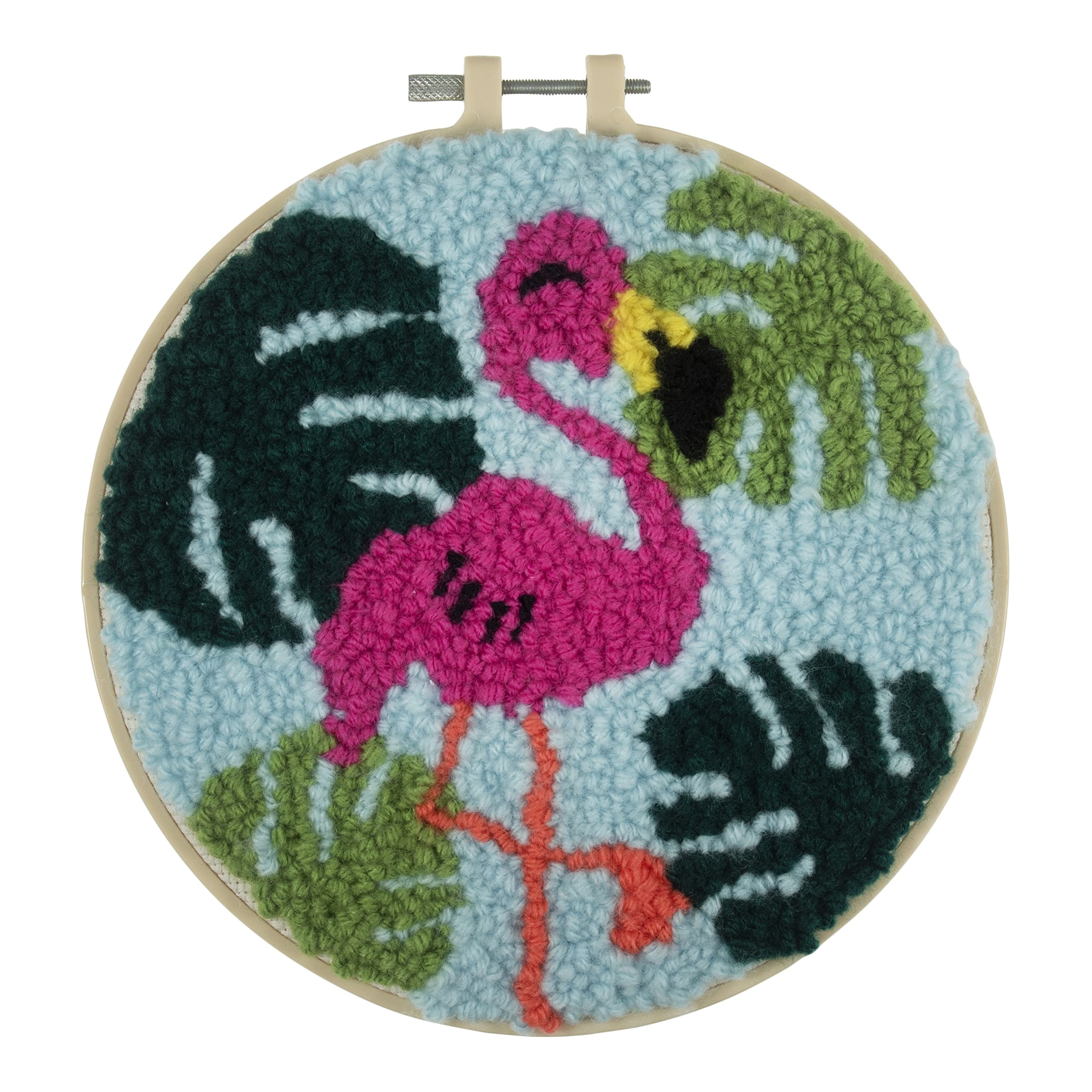 Trimits Punch Needle Hoop Kit, 20.3cm (8in), Flamingo, GCK193