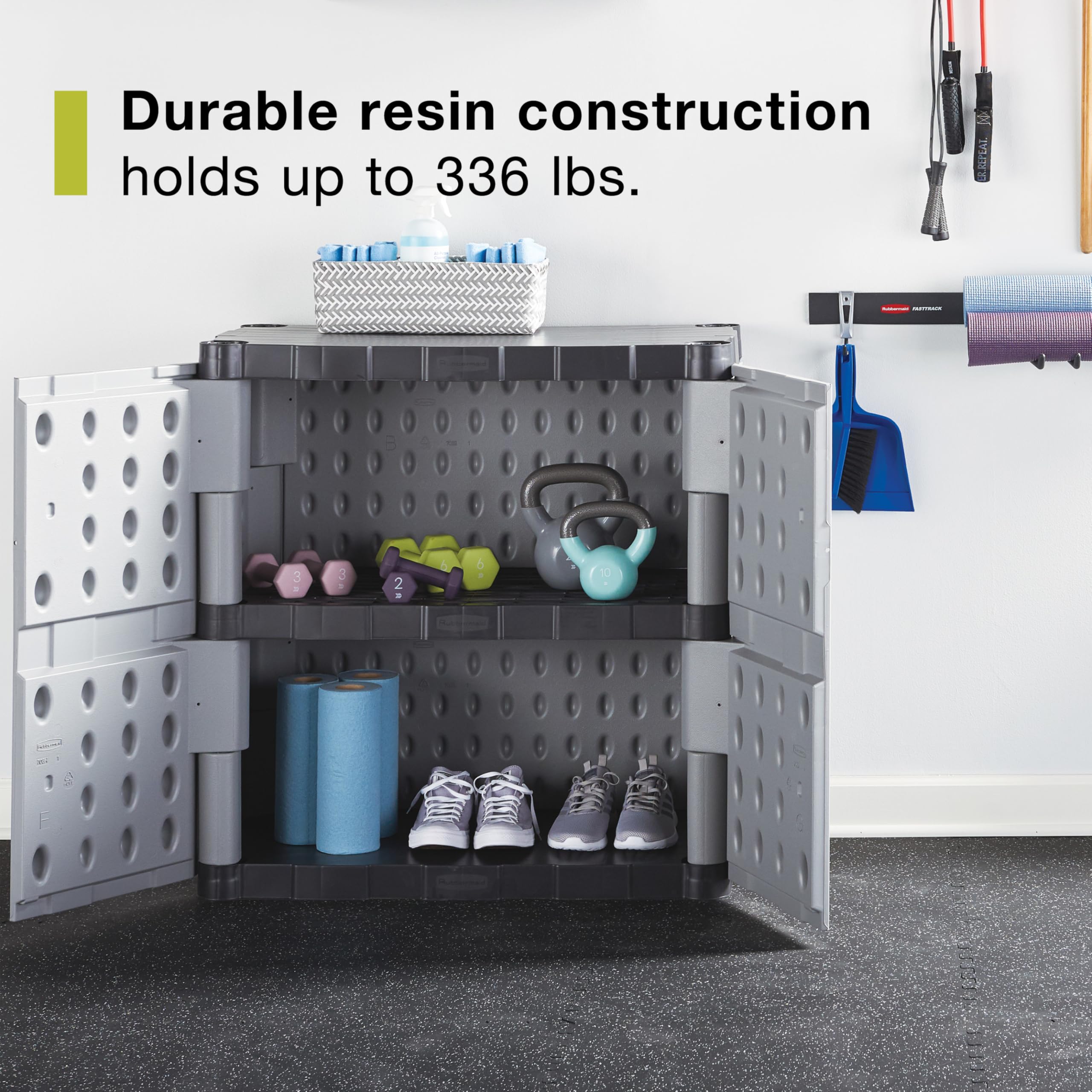 Rubbermaid Freestanding Storage Cabinet with Doors 18