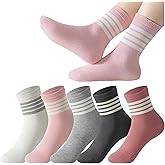 JQPORS Unisex Kids Athletic Crew Socks Boys Girls Cotton Soft School Sock Baby Toddler Basic Dress Sock Seamless Toe 5 Pairs