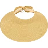 Sun Hats for Women Fashionable Womens Wide Brim Hat Roll-up Straw Sun Visor Hat