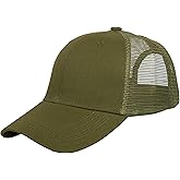 Falari Trucker Hat Baseball Cap Structured Plain Design 6 Panel, Adjustable Size