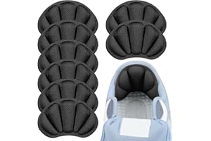 Heel Pads for Shoes That Are Too Big – 4 Pair Anti-Slip Heel Grips for Women & Men, Cushioned Inserts to Prevent Blisters & T