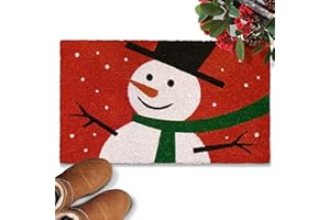 MAINEVENT Snowman Doormat 30x17 Inch, Snowman Door Mat for Covered Outdoor Area, Merry Christmas Coir, Christmas Door Mat Outdoor Funny, Christmas Mats Front Door Rug, Welcome Mat