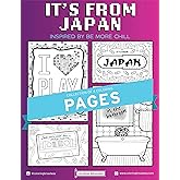 Coloring Broadway - BE More CHILL Inspired Coloring Pages (Set of 4) “It's from Japan” Collection, Broadway Musical Merchandise, Ideal Gift for a Broadway Theater Lover