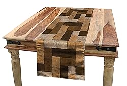 Ambesonne Chocolate Table Runner, Parquet Pattern