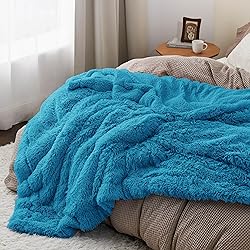 Bedsure Soft Bright Blue Twin Blanket for