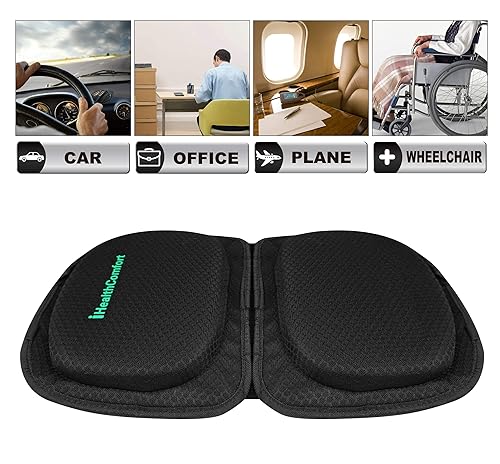 Small Travel Seat Cushion,Gel Memory Foam Seat Cushion,Supportive