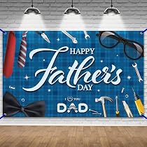 Happy Father's Day Plastic Tablecloth 108" X 54" | Disposable Dad-Themed Table Cover For Parties