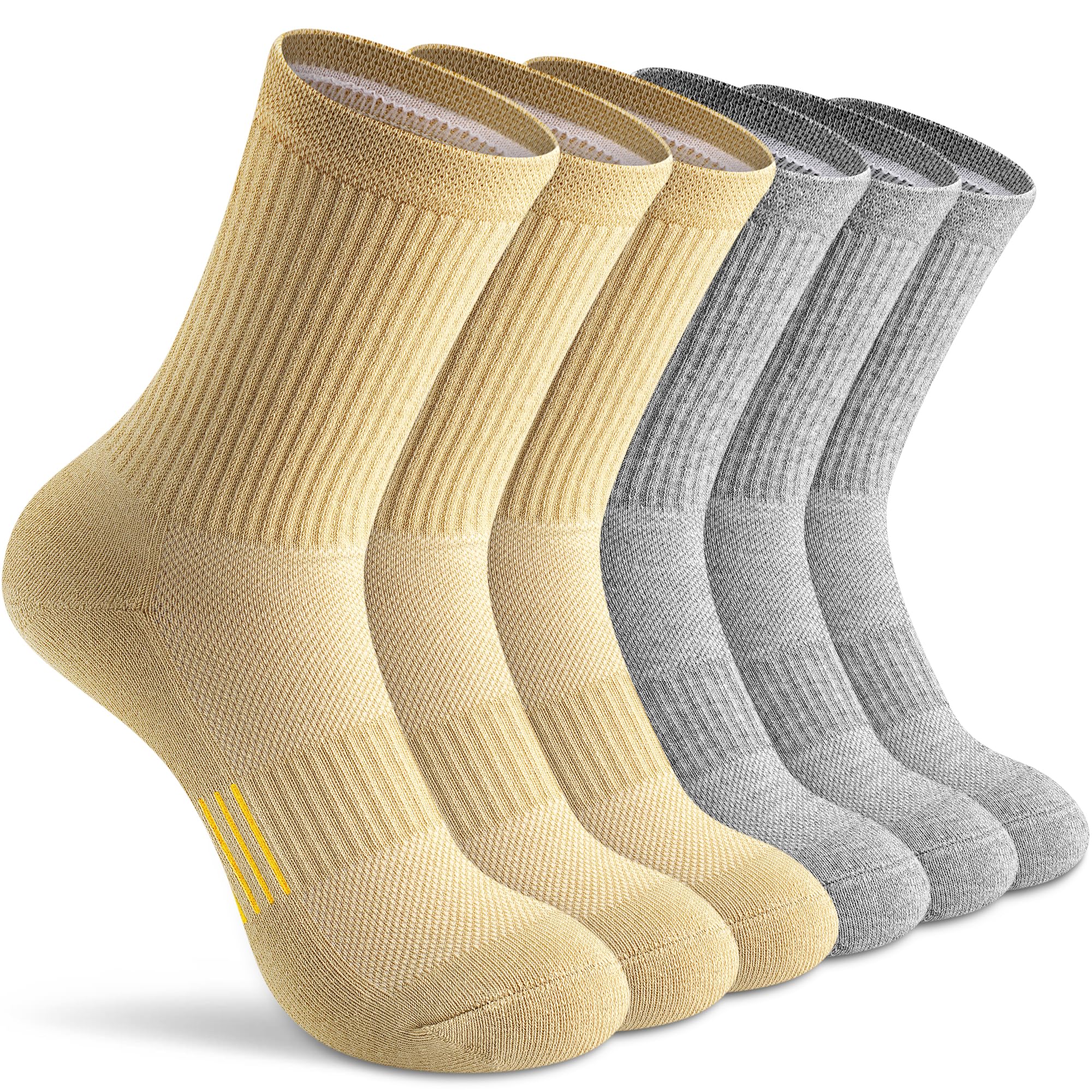 Photo 1 of Gonii Crew Socks Women Hiking Running Athletic Cushioned Compression Socks 6-Pairs