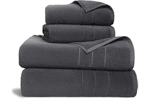 Brooklinen Super-Plush Turkish Cotton Bath Sheet Set - Set of 2 Bath Sheets + 2 Hand Towels, Graphite Grey, 100% Cotton | Best Luxury Spa Towels