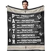 QOJUYO Pastor Appreciation Gifts Blanket 60"x50", Gifts for Pastors Men, Gift for Pastor