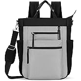 Sherpani Soleil, Anti Theft Convertible Backpack, 3 in 1 Tote Bag,Cross Body Purse, 18L Travel Backpack, Travel Gifts for Women, RFID Protection, Metal Hardware Fits 13” Laptop (Sterling)
