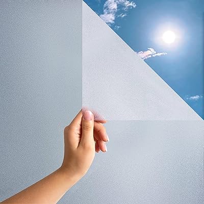 MARAPON Fensterfolie Blickdicht in Matt 0,445x50 m statisch haftende Sichtschutzfolie Fenster, Milchglasfolie Fensterfolie Blickdicht von aussen für Privatspäre und UV-Schutz oder Fensterdekoration