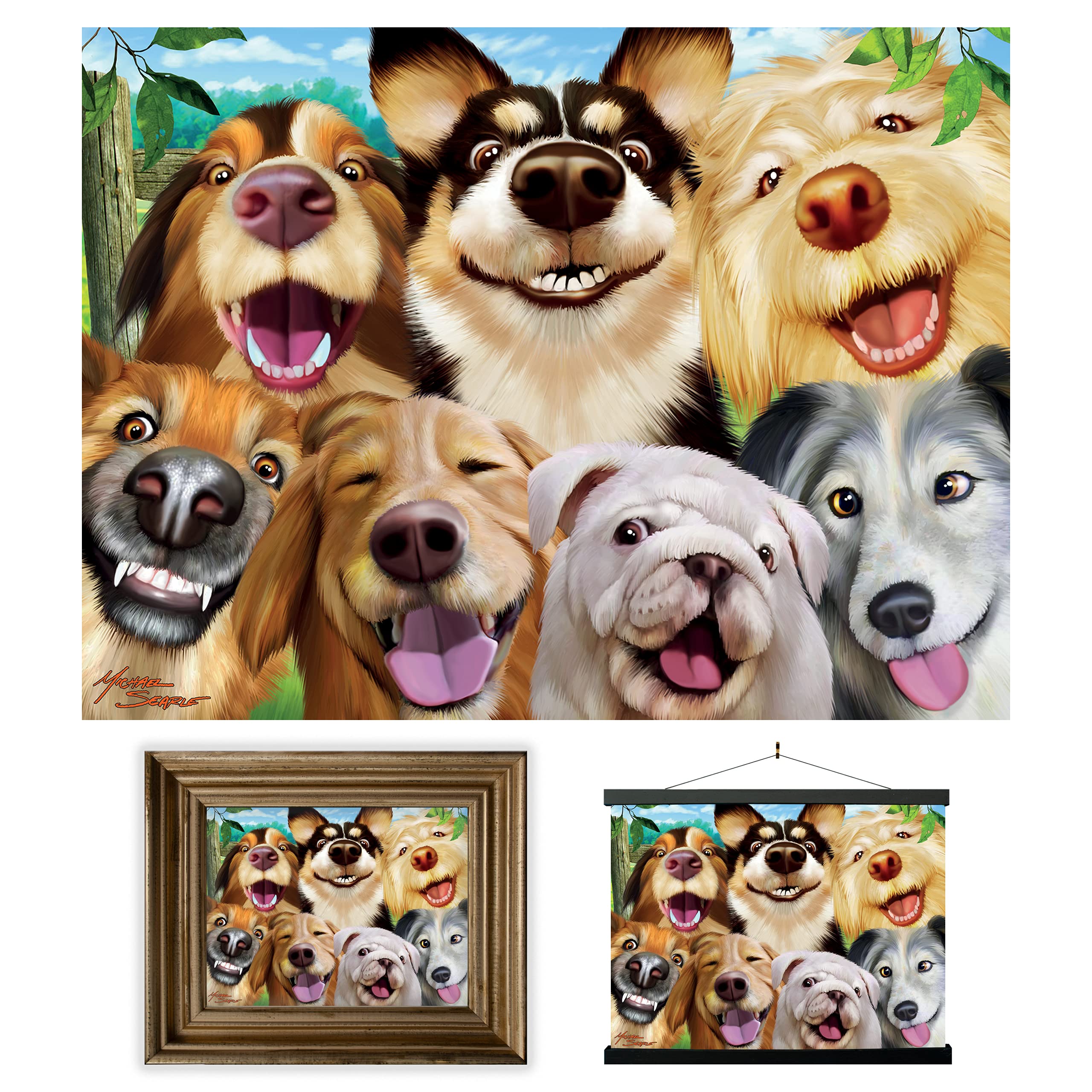 3D LiveLife Lenticular Wall Art Prints - Canine Selfie from Deluxebase. Unframed 3D Dog Poster. A perfect wall filler. Original artwork licensed from renowned artist, Michael Searle โ image 1