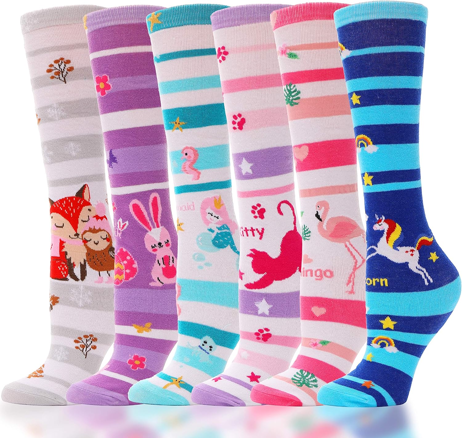 Girls' Knee High School Socks With Bow – 1, 3, 6, Or 12 Pairs – Cotton Blend, UK Made