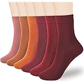 Corlap Women's Thin Above Ankle Socks - 6Pairs Cotton Casual Bootie Dress Crew Socks