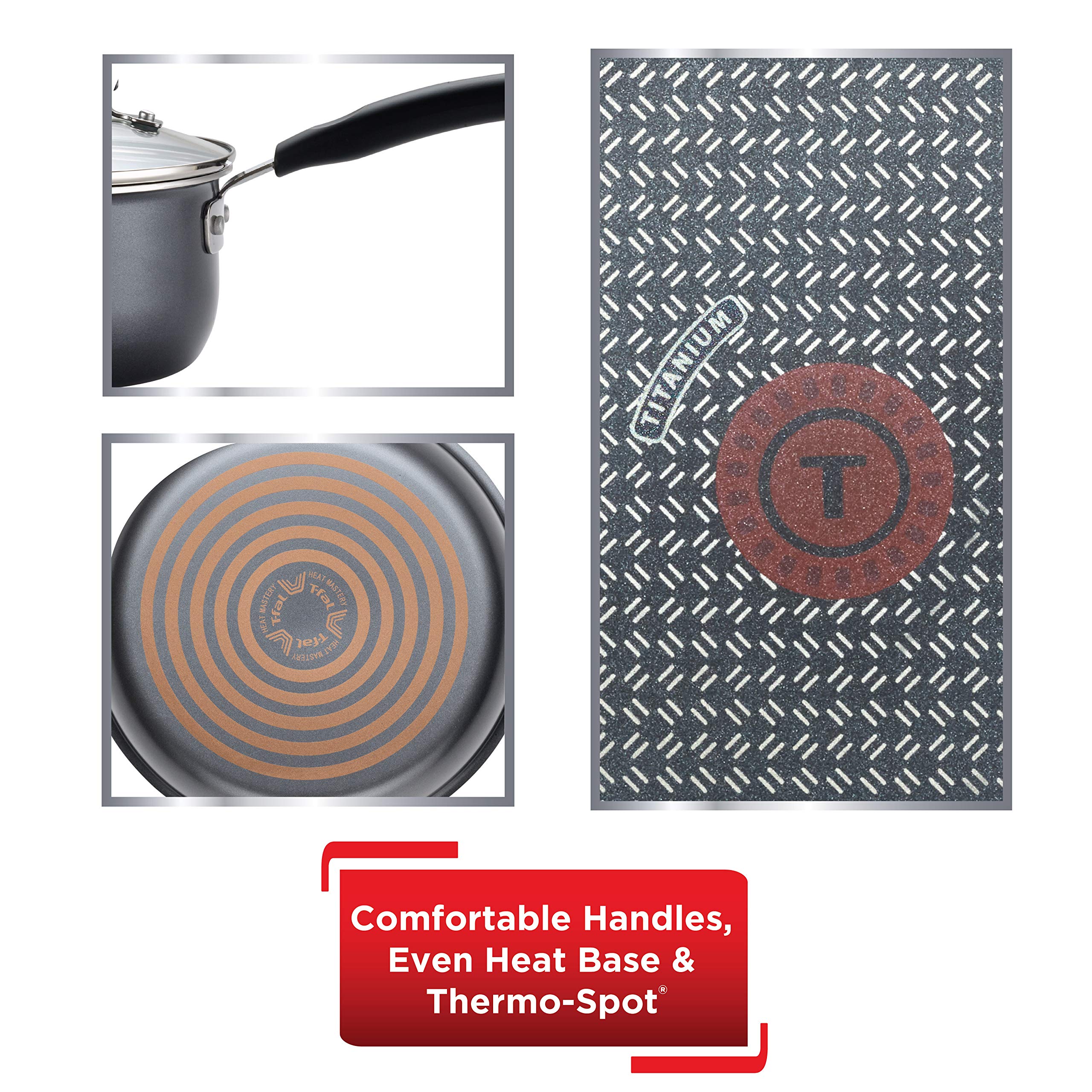 Tfal Signature Nonstick Fry Pan Set 8, 10.5 Inch Oven Safe 350F