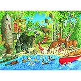 Ravensburger Woodland Friends 200 Piece Jigsaw Puzzle for Kids – Every Piece is Unique, Pieces Fit Together Perfectly