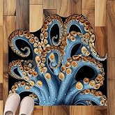 JPSBJWJ Octopus Bathroom Rug - Cool Bath Mats for Bathroom Octopus Tentacles Bath Mat Unique Cool Bedroom Mat Home Decoration for Floor Mat,27.5
