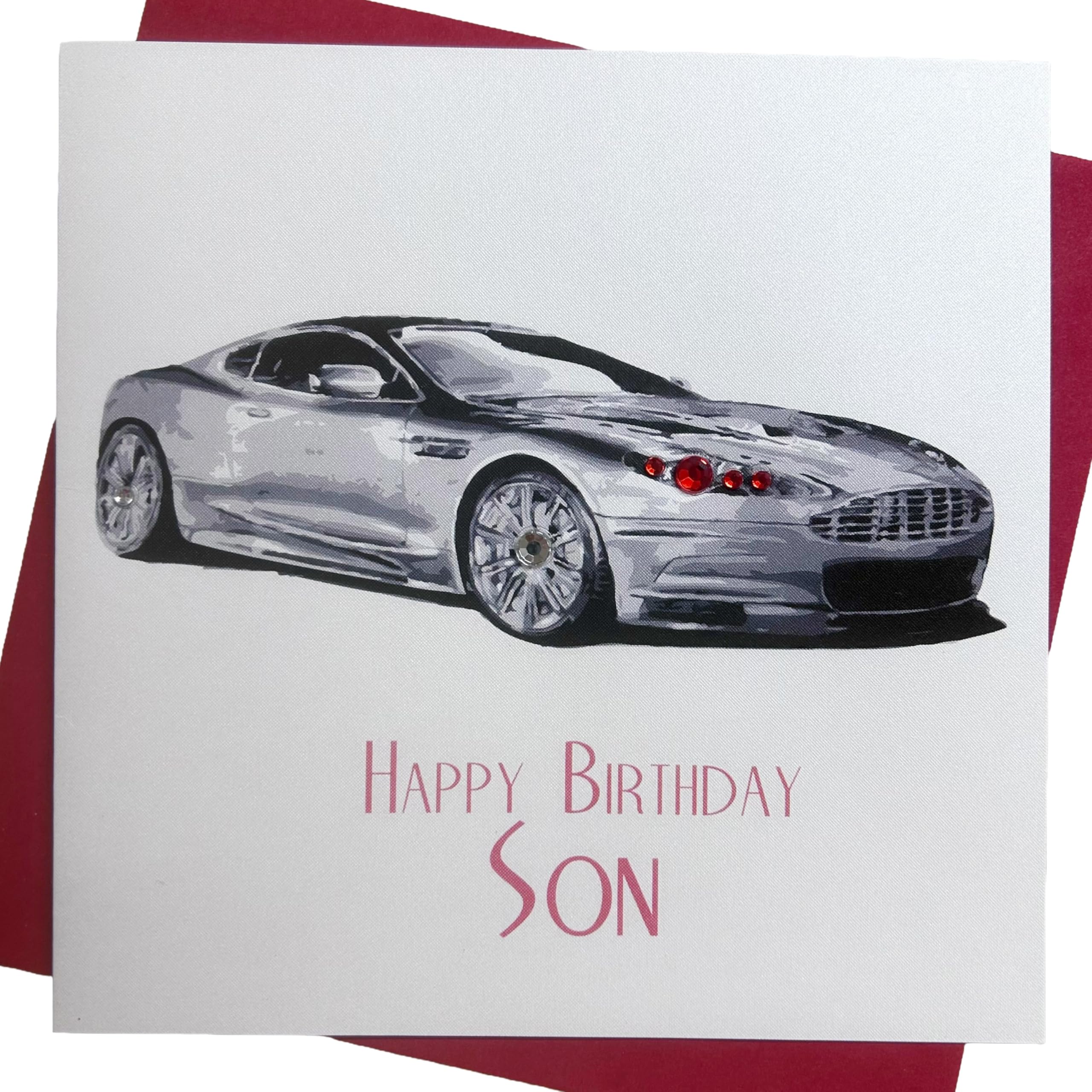 WHITE COTTON CARDS 'To My Son On Your Birthday', 16cm x 16cm