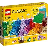 Lego 11717 Classic Bricks Bricks Plates, Large Creative Building Toy for Kids, Gift for Boys and Girls Age 4 Plus with Wheels, Windows &amp; 4 Baseplates