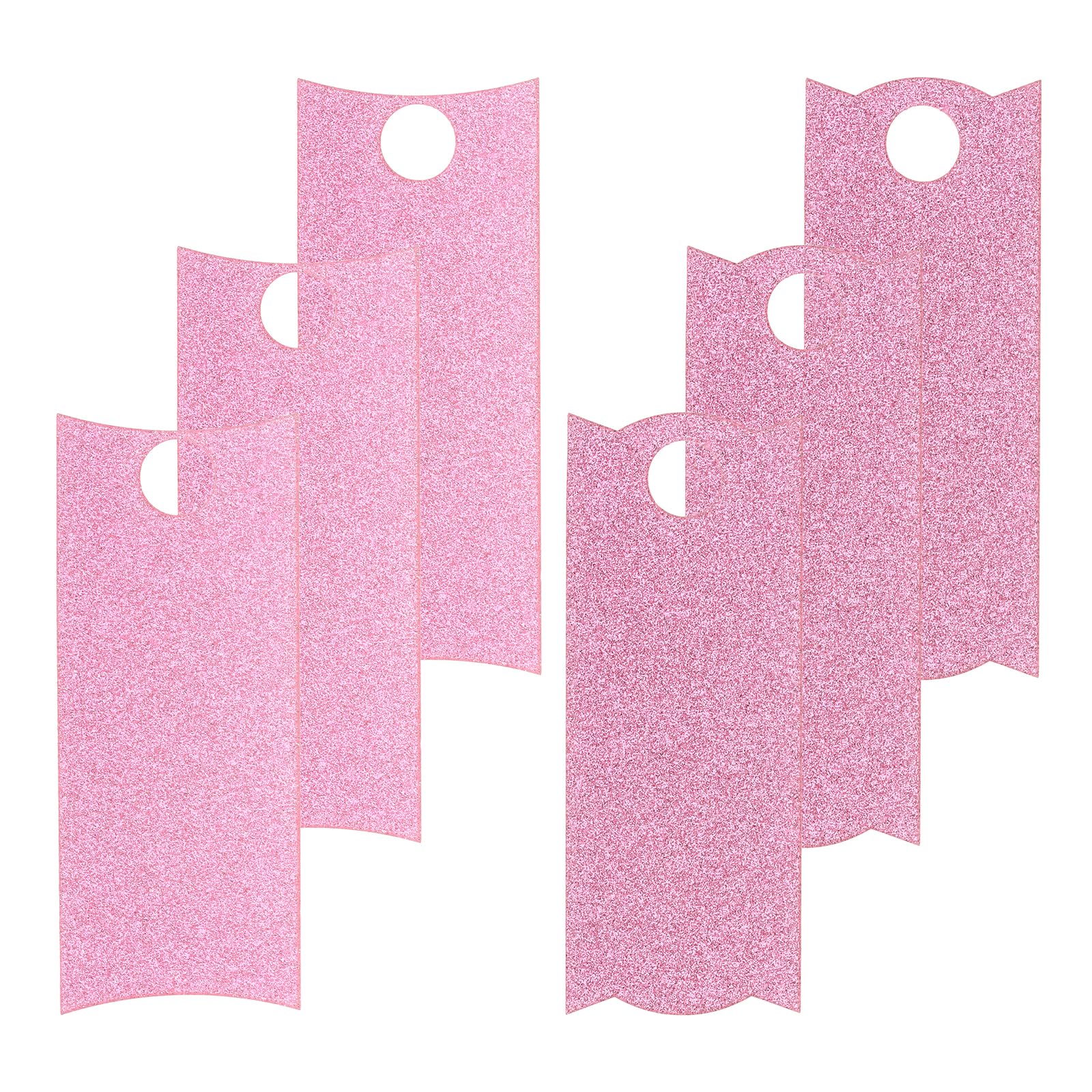 PATIKIL Name Plate for Stanley Cup 3.2" x 1.3", 12 Pack Acrylic Shiny Blank Name ID Tag Personalized Nameplate for Tumbler Lid Accessories, Rose