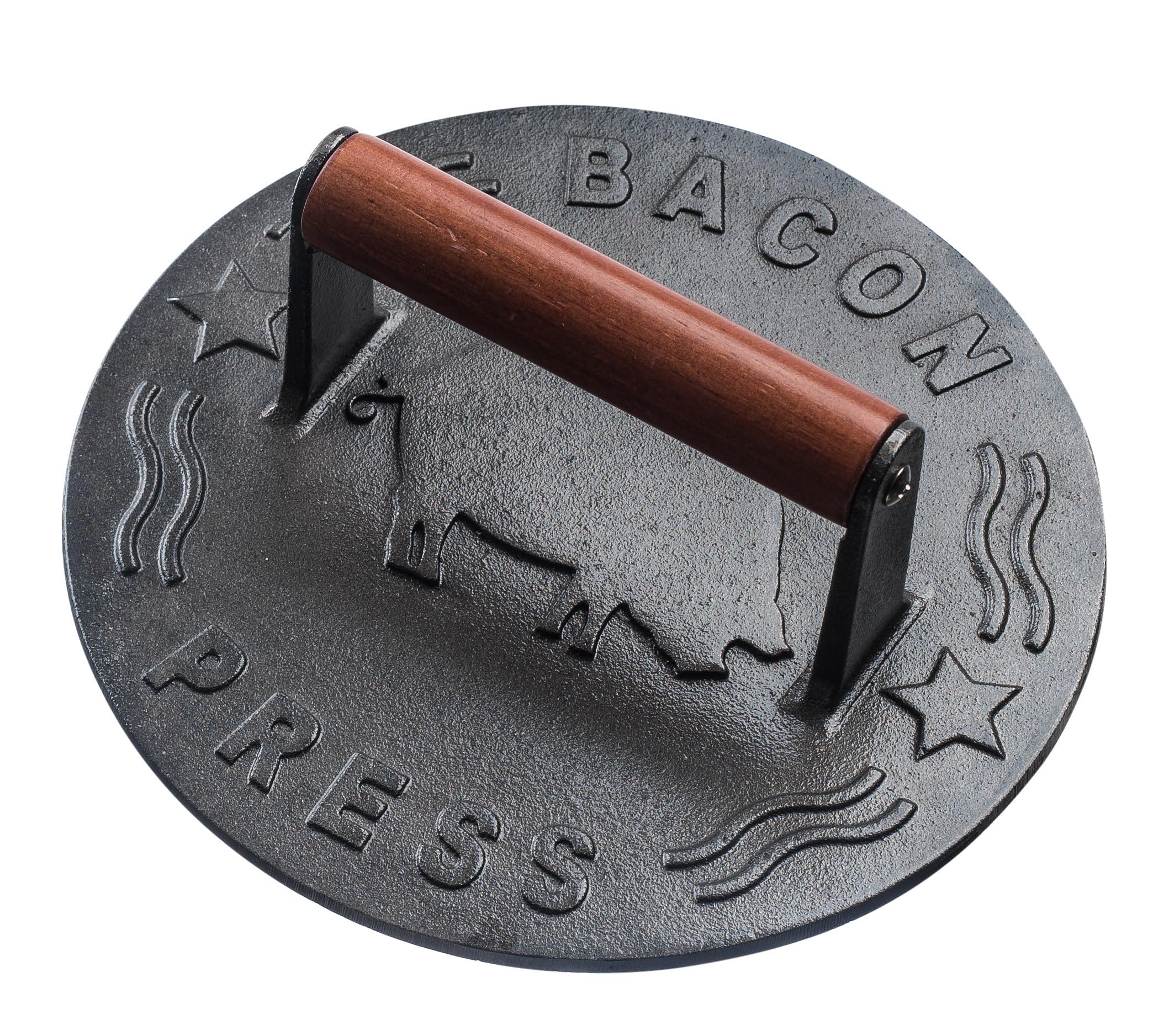 Photo 1 of Bellemain Bacon Press 8.5-Inch Round | Heavy-Duty Cast Iron Grill Press for Perfectly Seared Bacon, Steak & Sandwiches | Equalized Weight Distribution