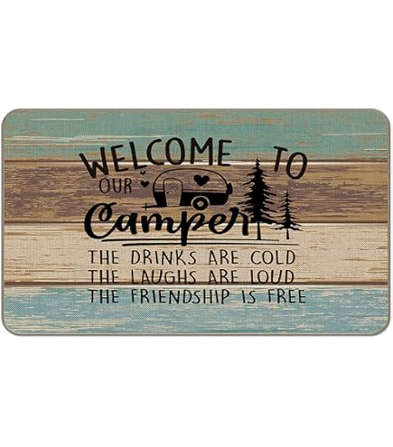MIXDING "High Class Trailer Trash" Funny Camper Doormat - 17x30 Inch, Polyester With Non-Slip Backing - View #6