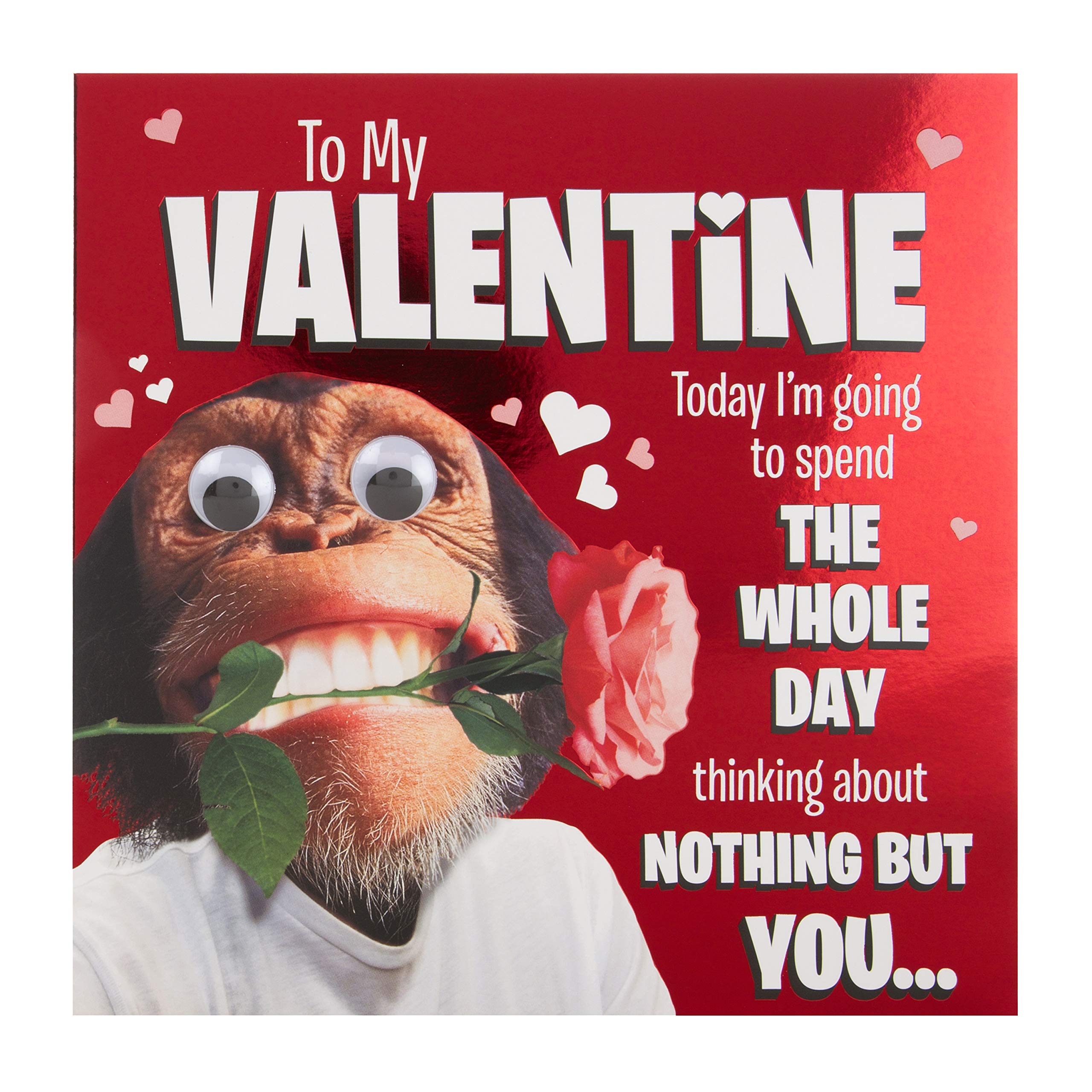 Hallmark Valentine Card - Googly Eyed Chimp Design