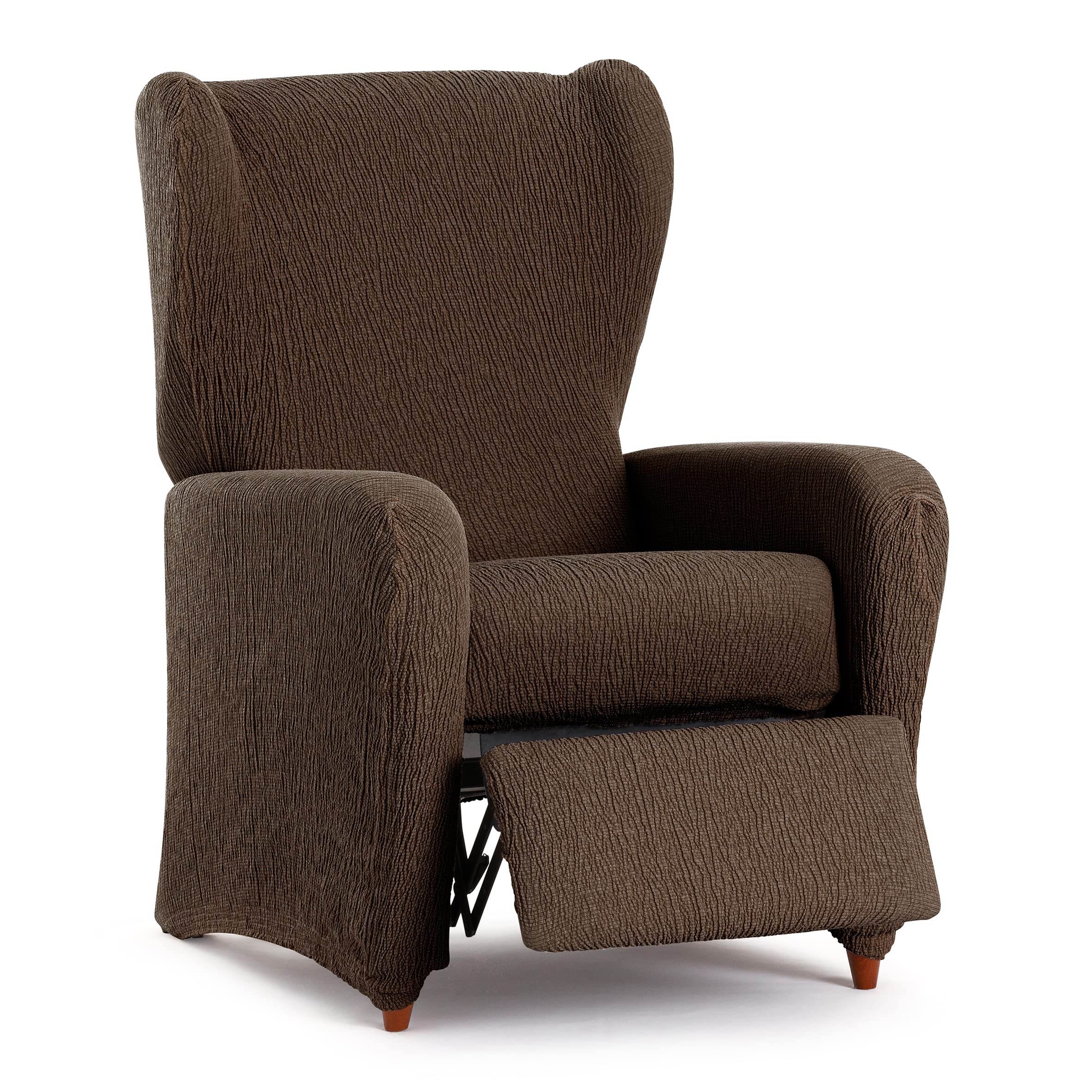 Eysa Llion Sofa Cover, Lycra, Brown 7, 1 Seater