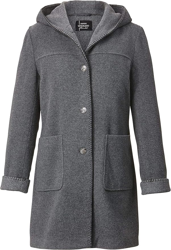 Wollmantel Damen Mit Kapuze - Kuscheliger Wintermantel Lang | Übergangsmantel Flauschig