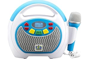 eKids Mother Goose Club Karaoke Machine for Kids with Microphone and Built-in Nursery Rhymes