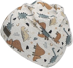 Sterntaler Beanie Dino - Lässige Baby Mütze aus Melange Jersey mit allover Druck - Jungen UV-Schutz 50+ Beanie Mütze - variabel tragbar - Baby und Kinder Übergangsmütze, silber, Größe 45