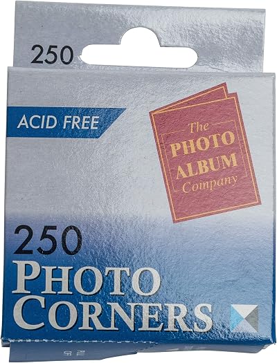 Hampton Frames Dispenser Box with 250 Photograph Photo Corner Clear