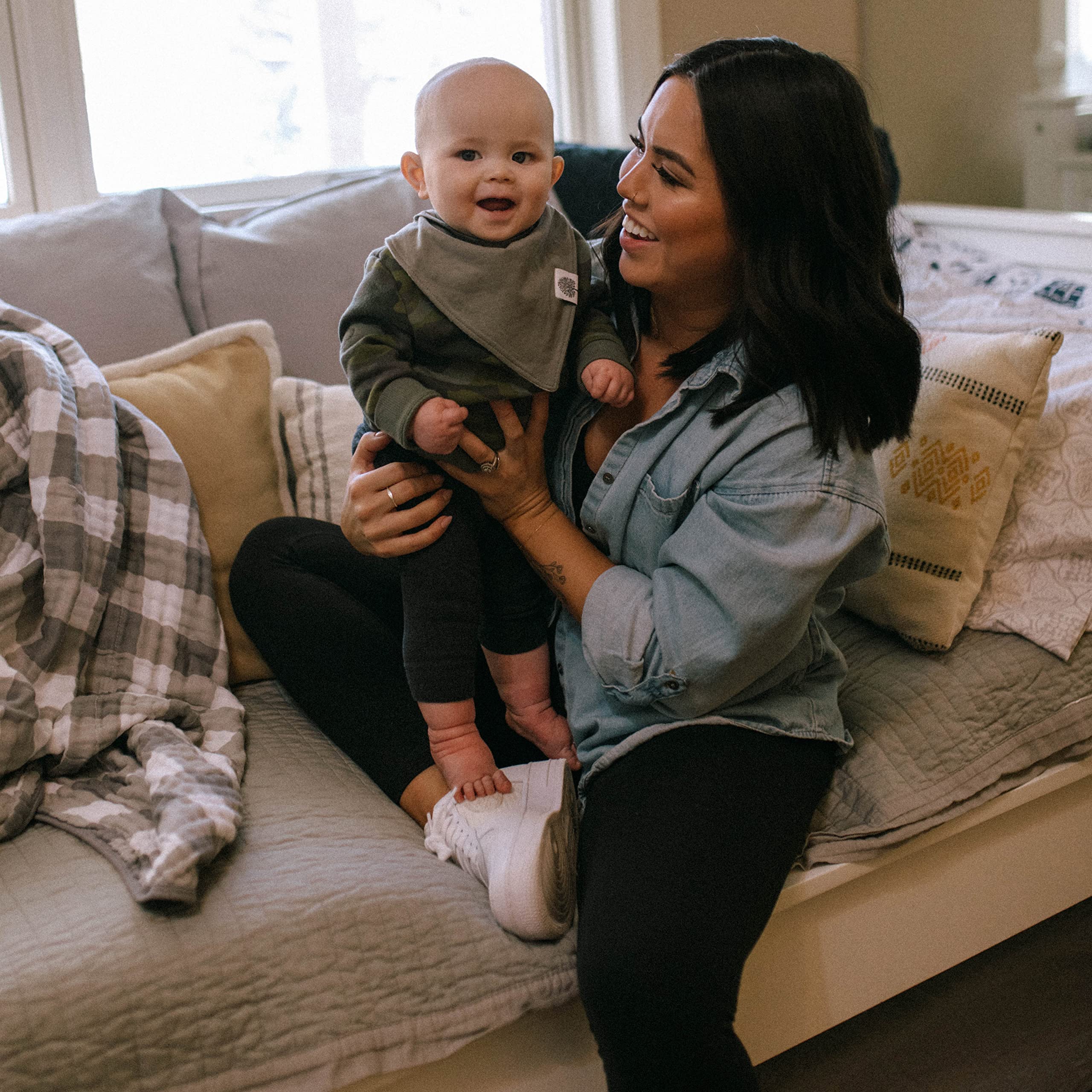 Parker Baby Bandana Drool Bibs 8 Pack Baby Bibs for Boys, Girls, Unisex - Soft & Stylish Teething Bibs for Babies