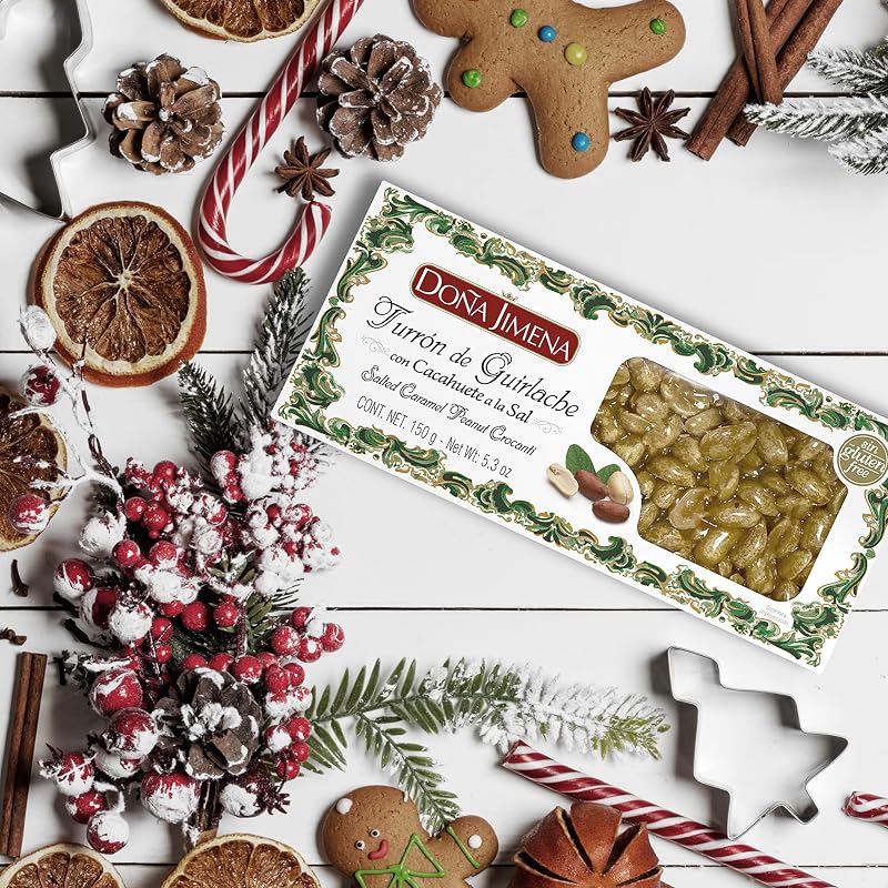 Turrón Guirlache de Cacahuete con Miel, Sin Gluten, 150 g