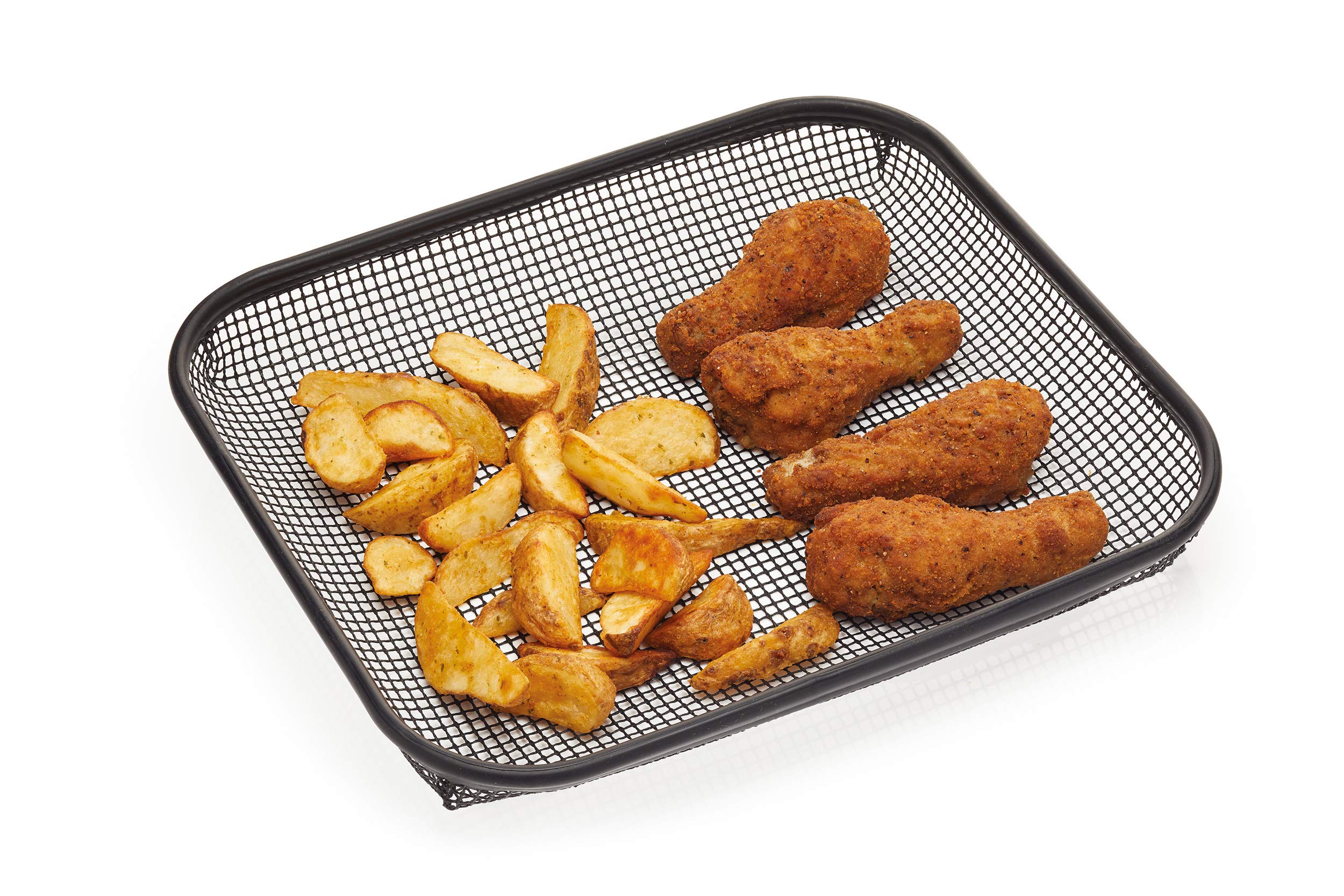 KitchenCraft Wire Mesh Chip-Crisping Baking Tray, 34 x 29.5 cm (13.5" x 11.5") - Black