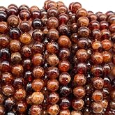 ABCGEMS Sunset Hessonite Garnet Beads Madagascar Smooth Round 4mm Tiny | 100% Natural &amp; Authentic - Never Dyed or Color Enhanced in Any Way - DIY Jewelry Making, Necklaces, Bracelets &amp; Beading