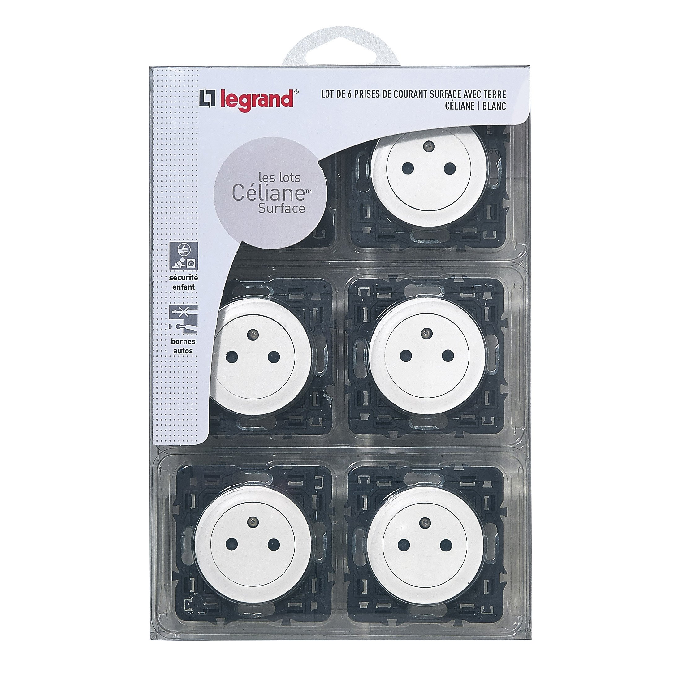 Legrand Céliane 2 Sockets with Earth Modular, White, 200267, 230 voltsV