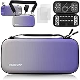 gameOFF Carrying Case for Nintendo Switch 2 Model 2025 , Protective Case for Nintendo Include Holder for 10 Cartridges – Hard Shell Travel Bag for Switch Accessories, Shockproof Bag, Color Violet