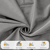 Yorkshire Bedding 18x18 Velvet Cushion Covers Pack of 2, Grey view 6