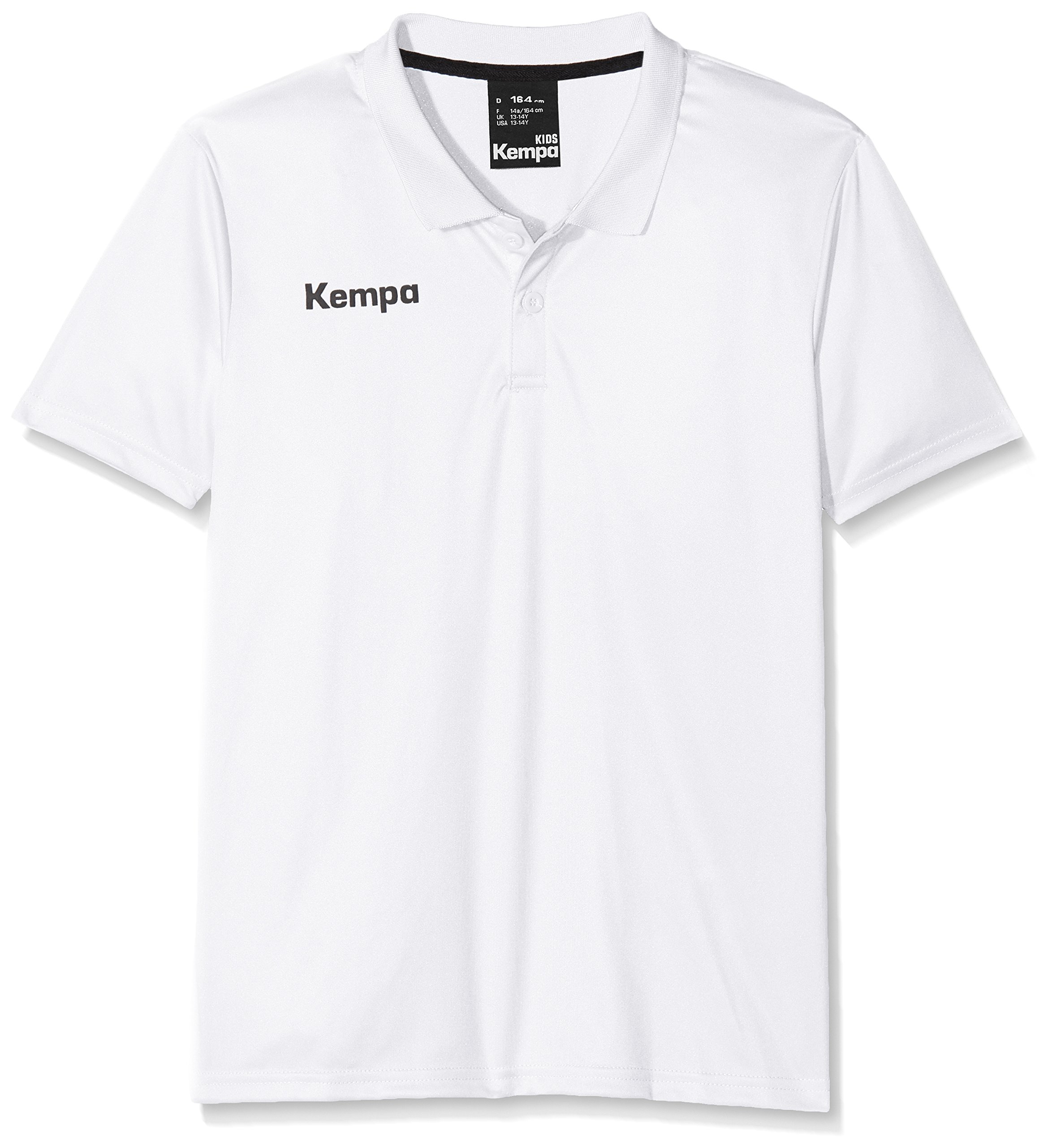 Kempa Boys Poly Polo Shirt, White (White), Gr. 164