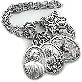 St. Maria Faustina Kowalska Necklace, Keychain or Clip, Patron Saint, Catholic Jewelry Gift