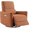 CHITA Power Recliner Chair Swivel Glider, FSC Certified Fabric Living Room Nursery Reclining Sofa Chair with Lumbar Support,Terracotta