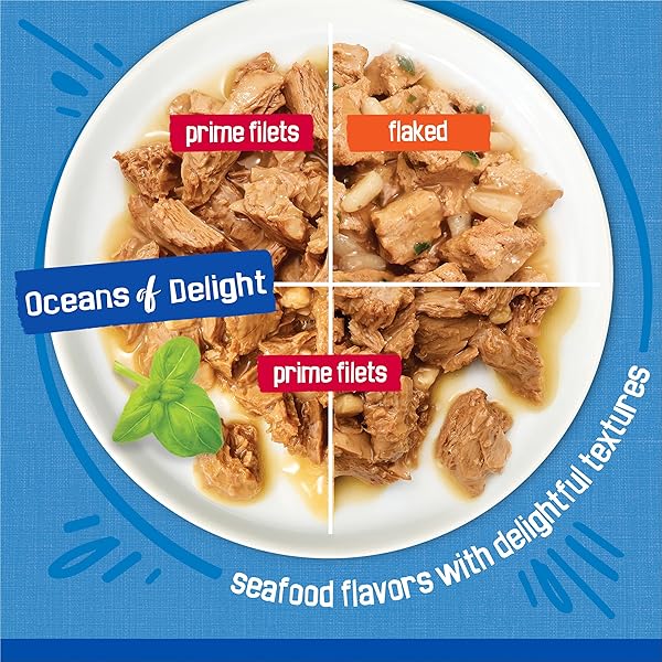PURINA FRISKIES WET CAT FOOD VARIETY PACK, OCEANS OF DELIGHT FLAKED AND PRIME FILETS – (PACK OF 40) 5.5 OZ. CANS